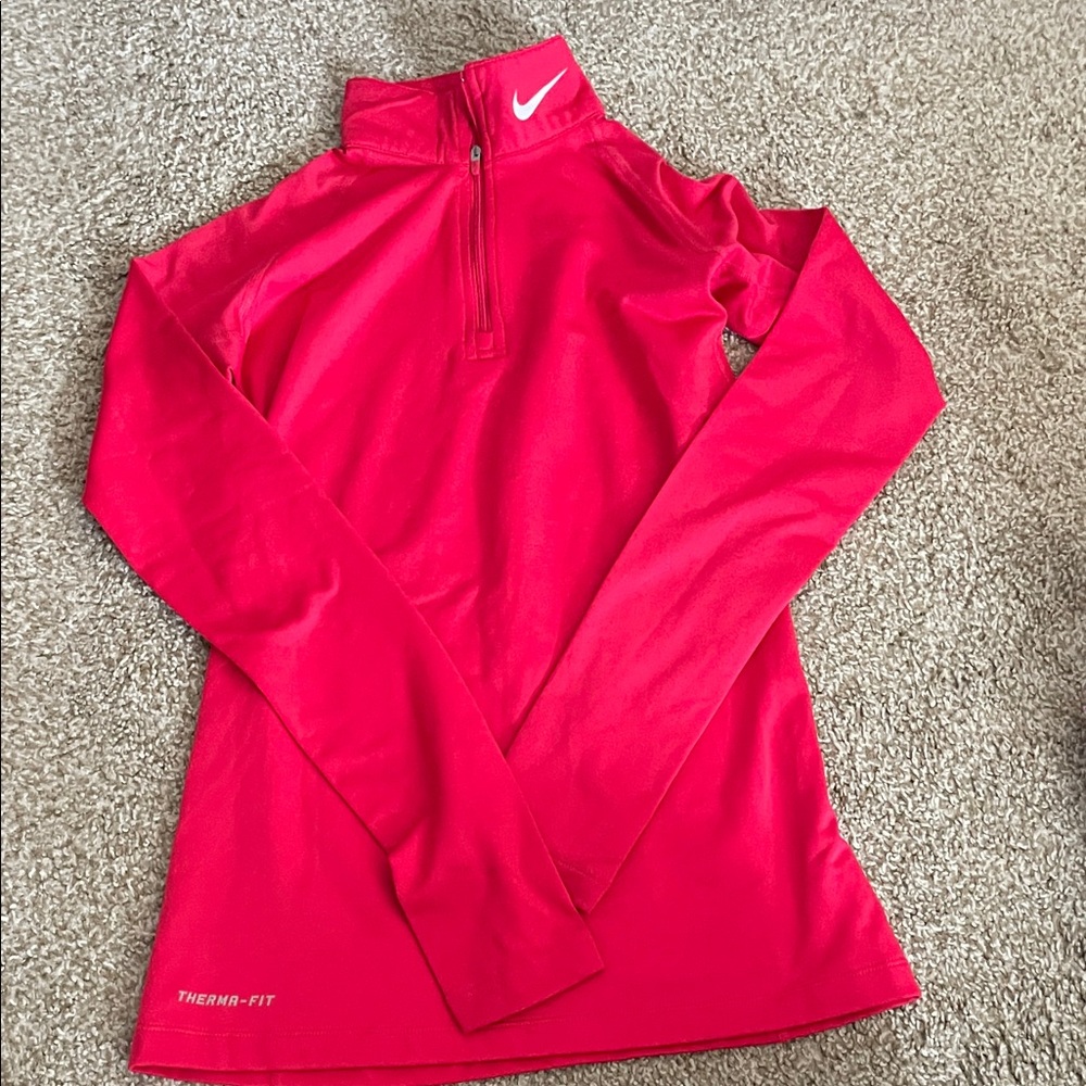 Nike Pink Therma-Fit Half-Zip Top Size Small